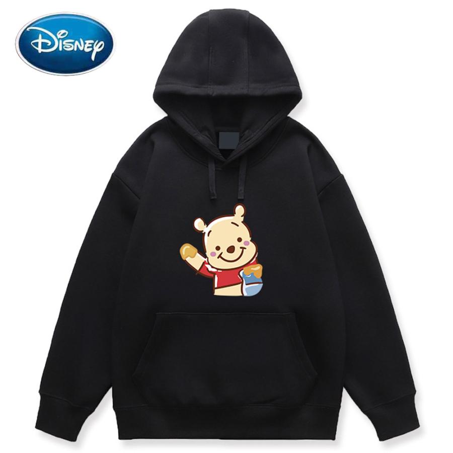 短納期対応 ディズニー パーカー スウェット シャツ ファッション ウィニー プー ベア プリント 女性 男性 ユニセックス 長袖 ジャンパー フード付き ポケ 人気定番 Outmore Pt
