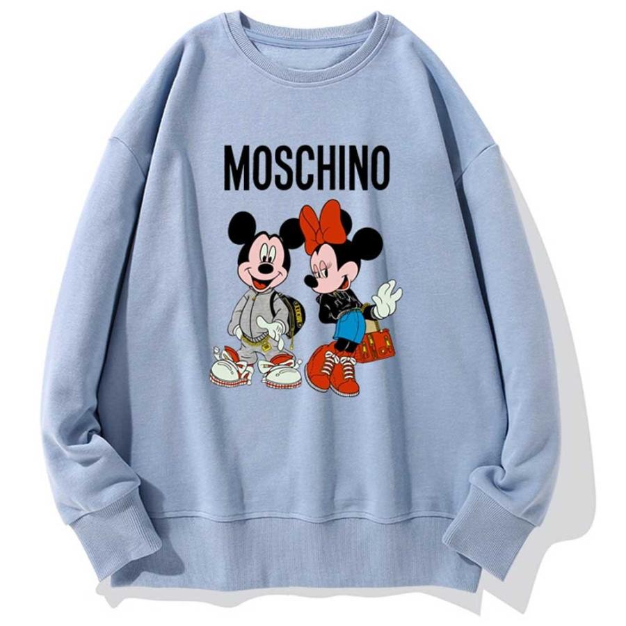 クリアランスバーゲン 期間限定開催 ディズニー スタイリッシュ ミッキー ミニーマウス レター プリント Oネック プルオーバー ユニセックス Tシャツ 長袖 ルーズ トップス 女性 時間指定不可 Arseniccare Com