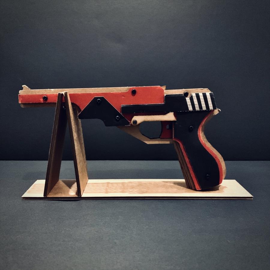 4連発式ゴム銃 Mk34v3 スカイｘ黒 ダンボール 段ボール 輪ゴム銃 鉄砲 射的 ホビー 誕生日プレゼント 工作キット 送料無料 小型便にて配送 Rubbergun03 ダンボールクラフトストア 通販 Diy 手作りキット等まとめ売り 貯金箱 ゴム鉄砲 Chateaujoliet Com