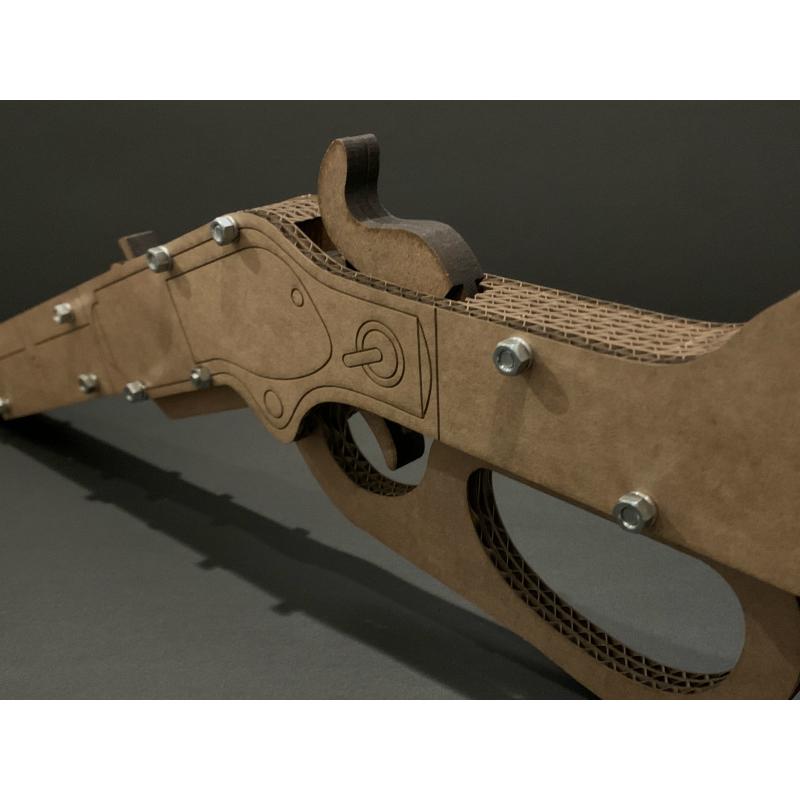 4連発式大型ゴム銃 D73 ダンボール 段ボール 輪ゴム銃 鉄砲 射的