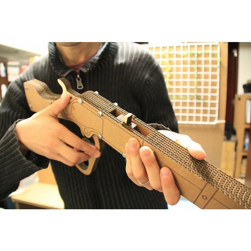 4連発式大型ゴム銃 D73 ダンボール 段ボール 輪ゴム銃 鉄砲 射的