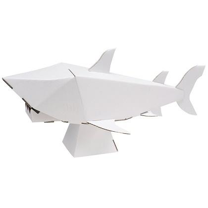 ダンボール 工作 キット まとめ売り hacomo kids 海の生き物 サメ 10個セット（送料無料・通常配送にて配送） |  | 01