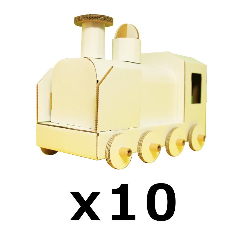 夏休み イベント 貯金箱 子供向け ダンボール 工作 キット まとめ売り Slダンボール号 白 10個セット 送料無料 通常配送にて配送 Slx10 ダンボールクラフトストア 通販 Yahoo ショッピング