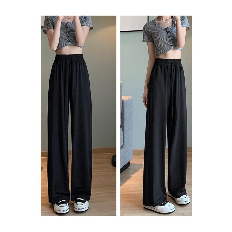 UVカット 冷感タイプ登場 夏 ワイドパンツ 涼しい さらてろ トレンド 韓国ファッション ワイドレッグパンツ レディース シンプル ゆったり |  | 14