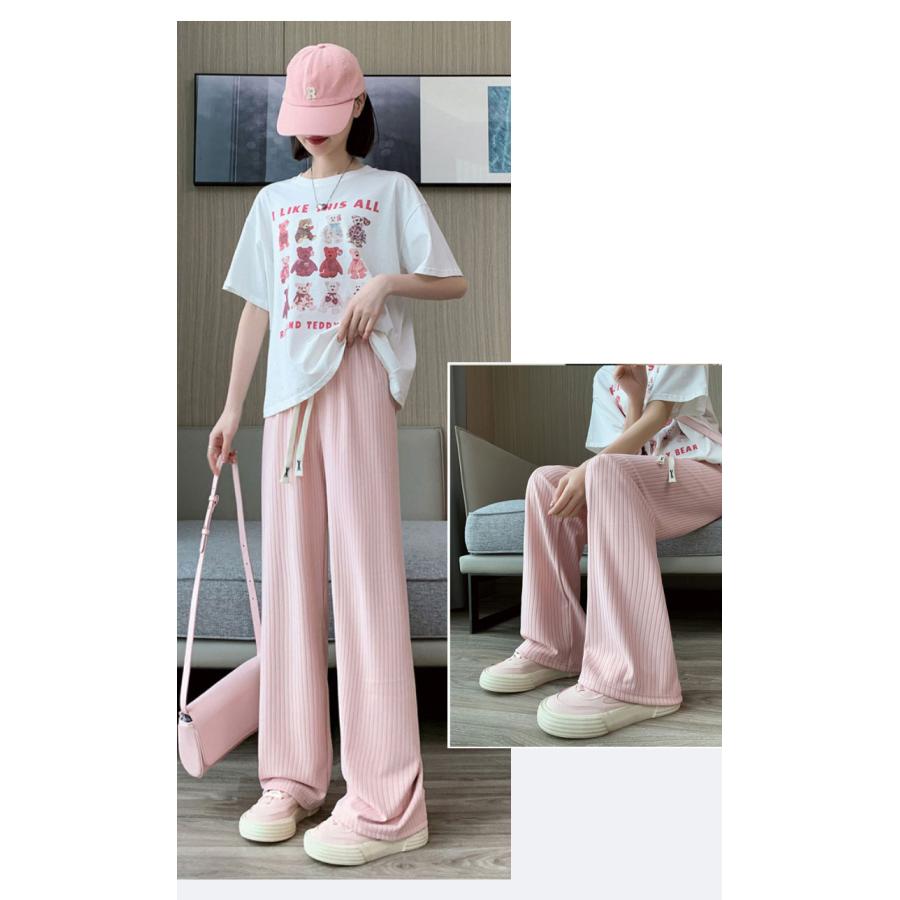 UVカット 冷感タイプ登場 夏 ワイドパンツ 涼しい 韓国ファッション ワイドレッグパンツ レディース シンプル ゆったり カジュアル おしゃれ |  | 06