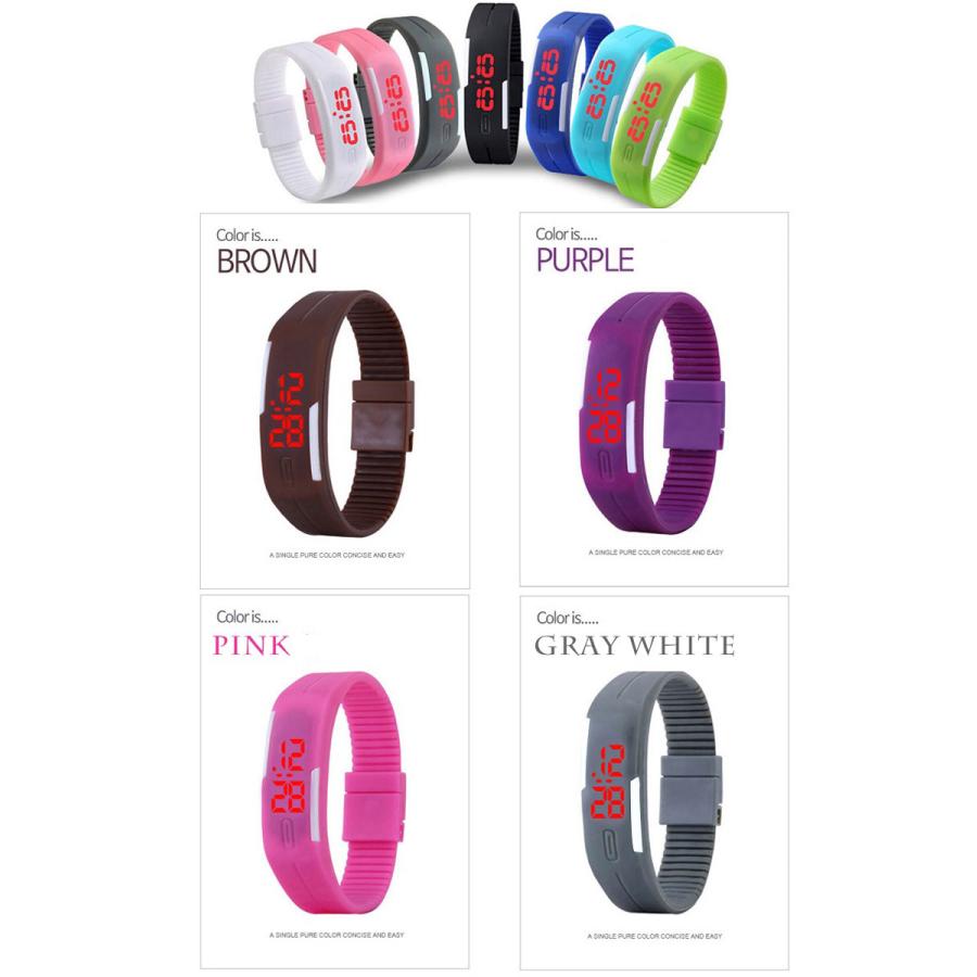 シリコン 腕時計 メンズ 腕時計 レディース腕時計 時計 防水 デジタル ラバー シリコン FASHION腕時計 スポーツ カラフルウォッチ おしゃれ シンプル ビジュアル |  | 09