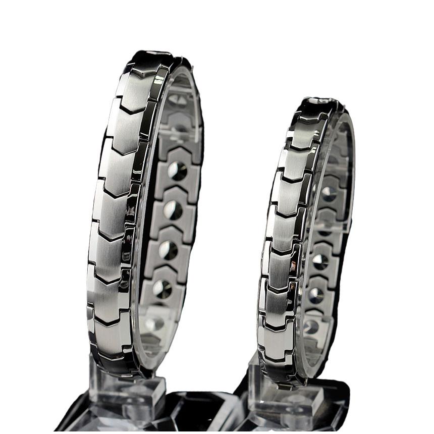 高純度99.9％ 最高級品質 ゲルマニウム ブレスレット シルバー メンズ レディース ジュエリー 男性 おしゃれ プレゼント ギフト クリスマス ケース付き シルバー | 