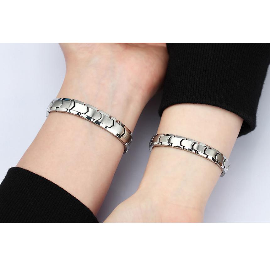 高純度99.9％ 最高級品質 ゲルマニウム ブレスレット シルバー メンズ レディース ジュエリー 男性 おしゃれ プレゼント ギフト クリスマス ケース付き シルバー |  | 05