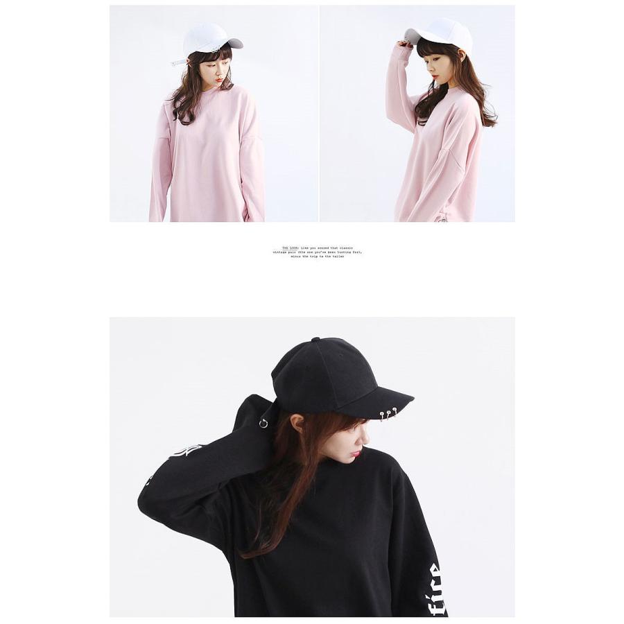 3リング ベースボールキャップ 帽子  b系 ヒップホップ ストリート系 レディース ローキャップ ブラック ピンク ホワイト リング付き |  | 02