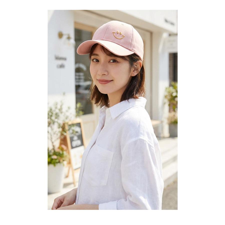 スマイル キャップ レディース メンズ 韓国風 帽子 刺繍 春 夏 秋 冬 コットン 調整可能 かわいい シンプル 野球帽 ペア お揃い ベースボールキャップ CAB109 |  | 01