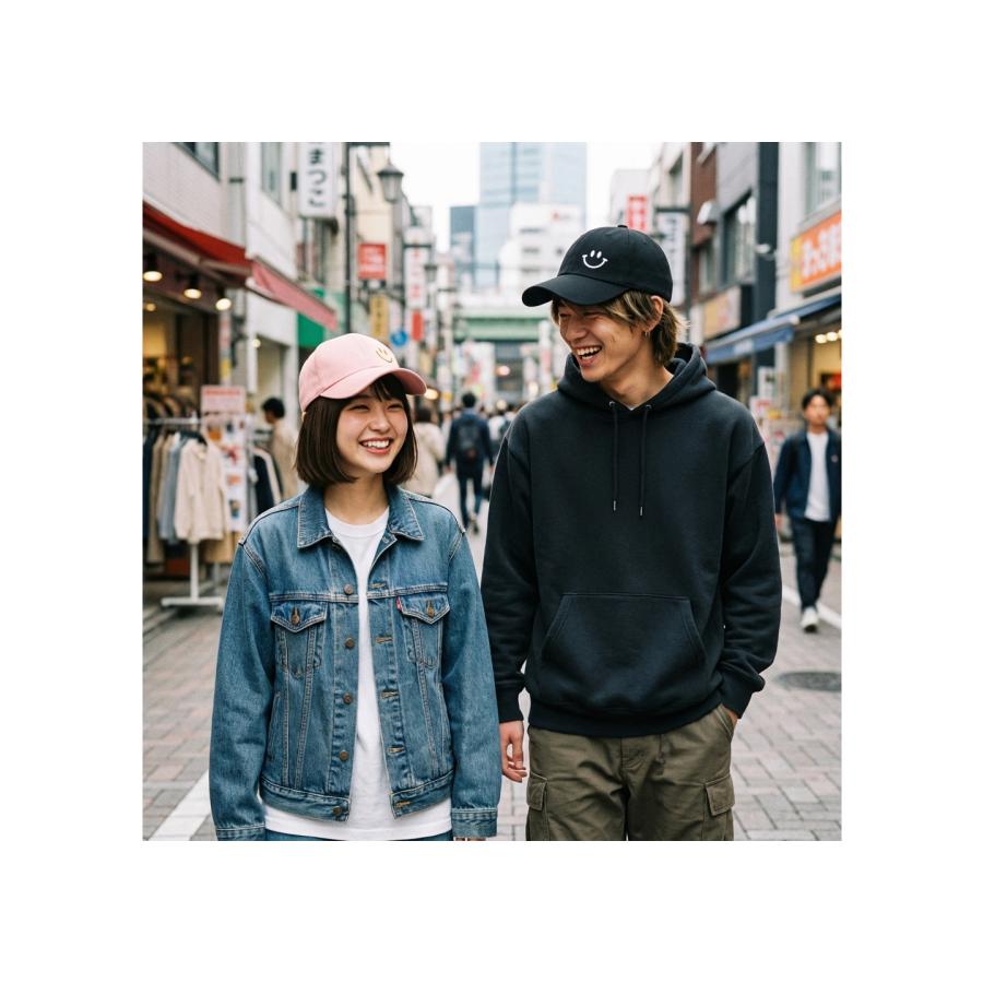 スマイル キャップ レディース メンズ 韓国風 帽子 刺繍 春 夏 秋 冬 コットン 調整可能 かわいい シンプル 野球帽 ペア お揃い ベースボールキャップ CAB109 |  | 07