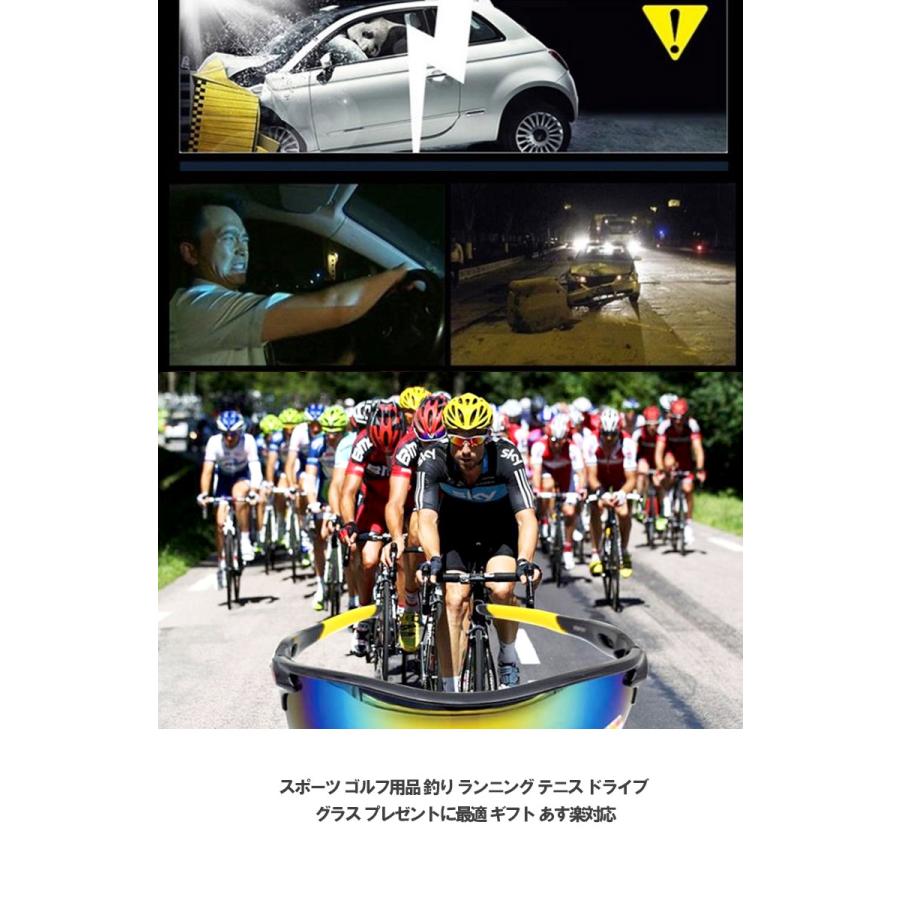 サングラス UVカット V400 メンズ アウトドア 紫外線 スポーツ サングラス ゴルフ サバゲー 防弾 レンズ交換可能 軽量 スポーツサングラス |  | 05