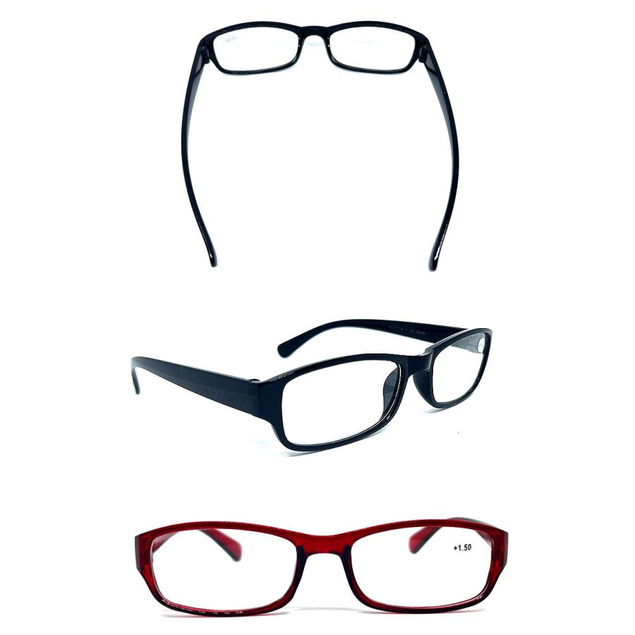 メガネ 眼鏡 老眼鏡 度入り 老眼 輻射防止 目に優しい メンズ おしゃれ 女性 ブラック 送料無料 |  | 02