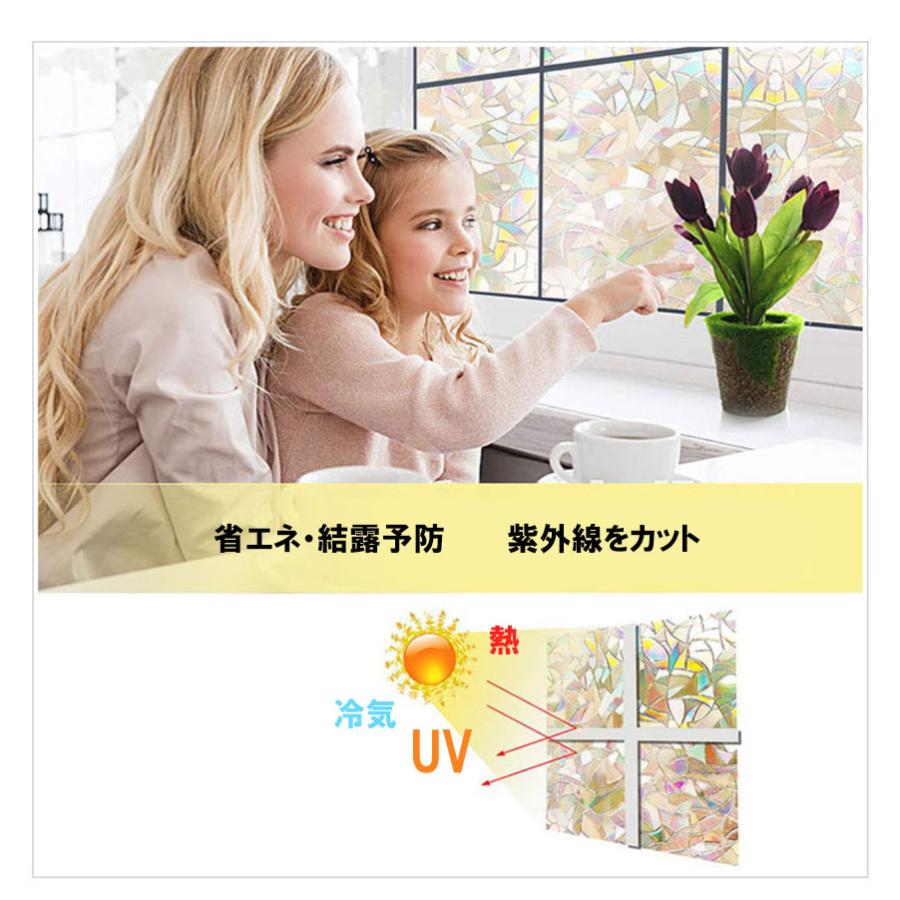 幅90cmX2m 単位 断熱シート ガラスフィルム 窓 目隠しシート 結露防止 結露対策 ガラスシート 花柄  モザイク 装飾 曇りプライバシー 対策 UVカット 無地 |  | 02