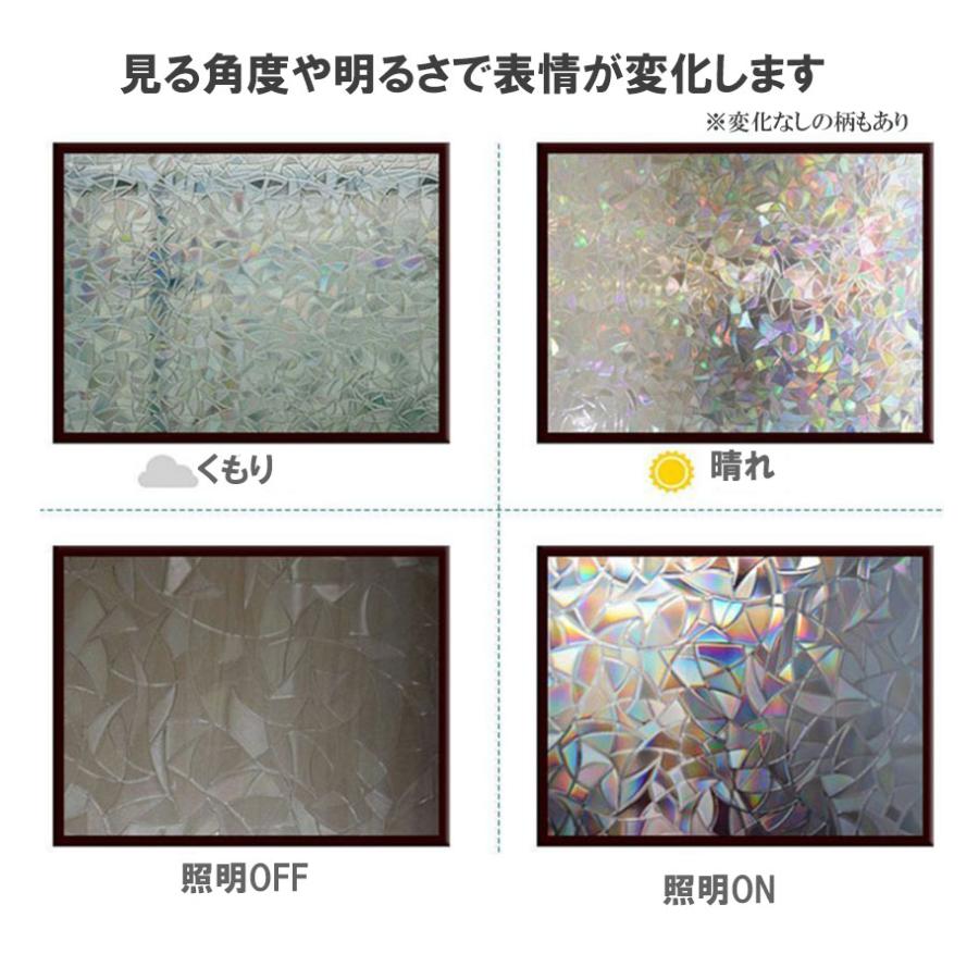 幅45cmX10cm単位 ガラスフィルム 窓 目隠しシート 結露防止 結露対策 ガラスシート すりガラス柄 花柄  モザイク 装飾 曇りプライバシー 対策 UVカット 無地 |  | 03