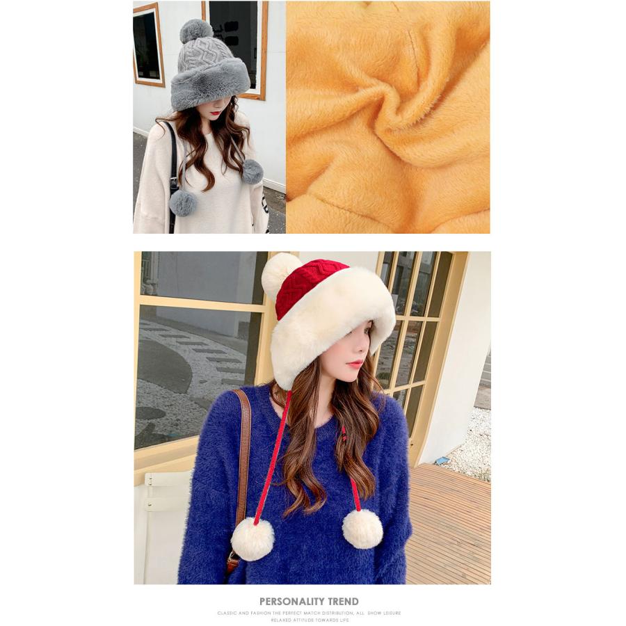 ふわふわ  帽子 ロシア帽子 スキー帽子 防寒用 パイロットキャップ 冬  レディース キャップ レディース ハット 可愛い エスキモー アウトドア |  | 02