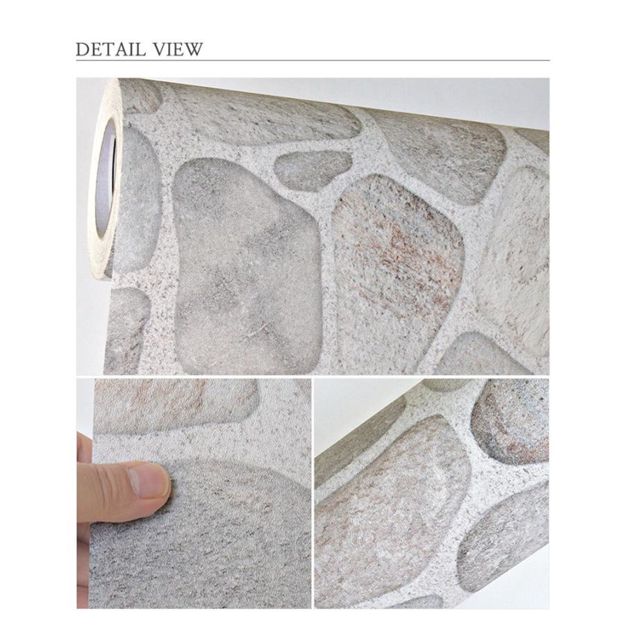 シール式 壁紙 1ｍ単位 のり付 壁紙 幅50cm シールタイプ ウォールステッカー 木 壁紙 賃貸 無地 木目 レンガ 北欧 白 DIY |  | 05