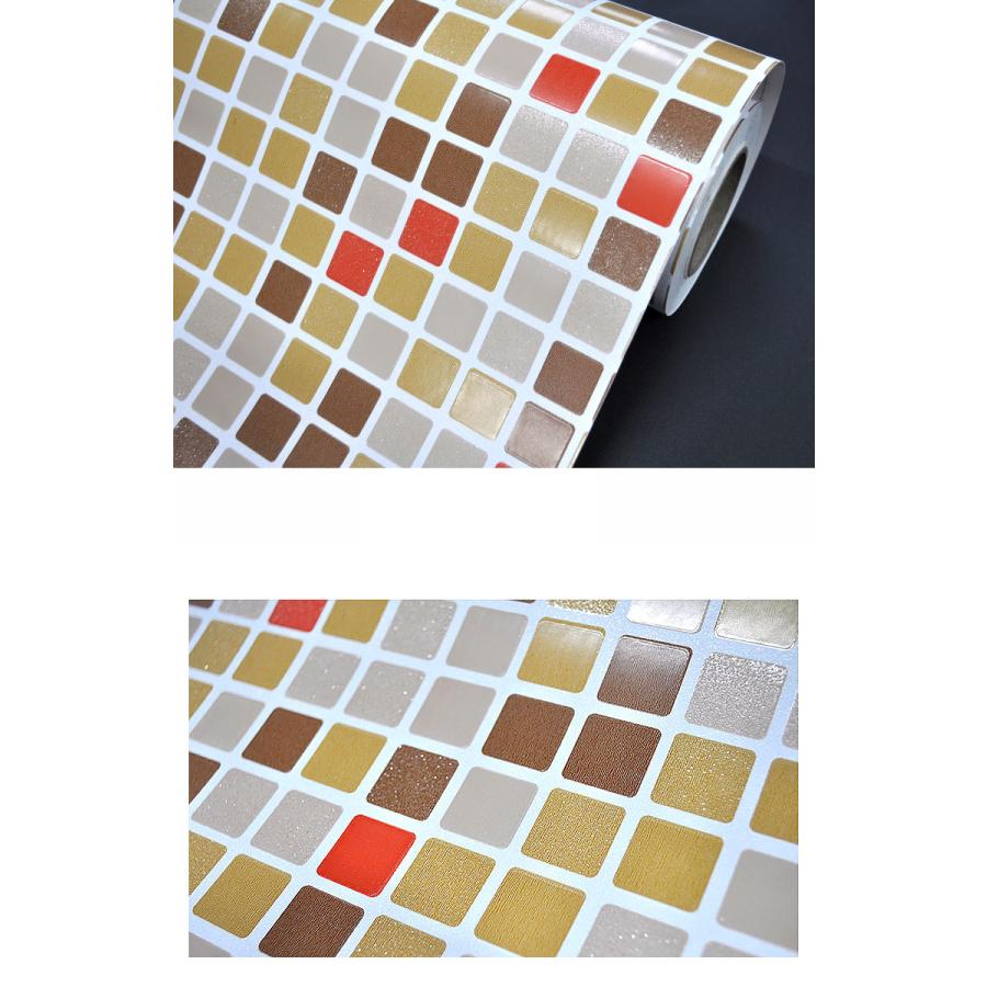 シール 幅50cm 壁紙 1ｍ単位 貼ってはがせる のり付 モザイク レンガ 北欧 白 大理石 木 木目 レンガ 北欧 白 DIY ストーン柄 クロス 韓国製 |  | 11