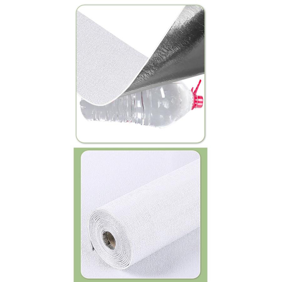 壁紙 クッションシート 0.5m X 5m 厚さ1.7mm 断熱 アルミ 壁紙シール のり付き リメイクシート アルミシート 保冷保温効果 結露防止 カビ防止 子供部屋 |  | 03
