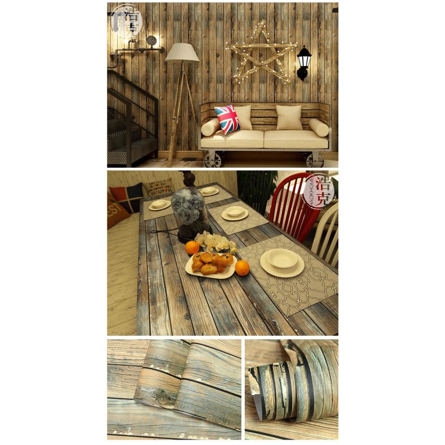 壁紙 木目 のり付き 巾 45cm 1m単位 ビンテージウッド 壁紙で部屋をおしゃれ かっこいいインテリアに 茶色 ブラウン サンゲツやリリカラの 天井をDIY リフォーム |  | 03