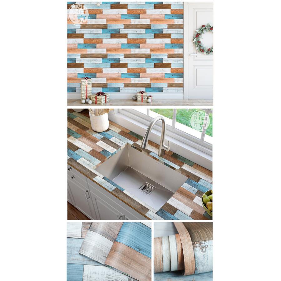 壁紙 木目 のり付き 巾 45cm 1m単位 ビンテージウッド 壁紙で部屋をおしゃれ かっこいいインテリアに 茶色 ブラウン サンゲツやリリカラの 天井をDIY リフォーム |  | 06