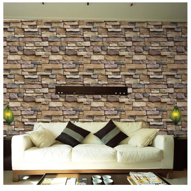 壁紙シール 3Dストーン柄 1枚45cmX1M レンガ風 タイル柄 のり付き 剥がせる ウォールステッカー 壁紙シート 賃貸OK 立体感 凹凸感 貼りやすい |  | 02