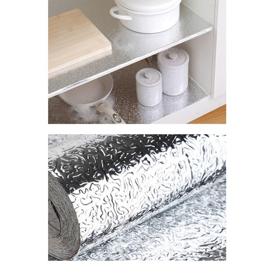 キッチンシート 耐熱シート 壁紙シール ホイル シール 60cm幅x200cm 壁紙 のり付き 台所用 キッチン 防汚 耐熱 戸棚シート インテリア雑貨  ウォールステッカー |  | 04