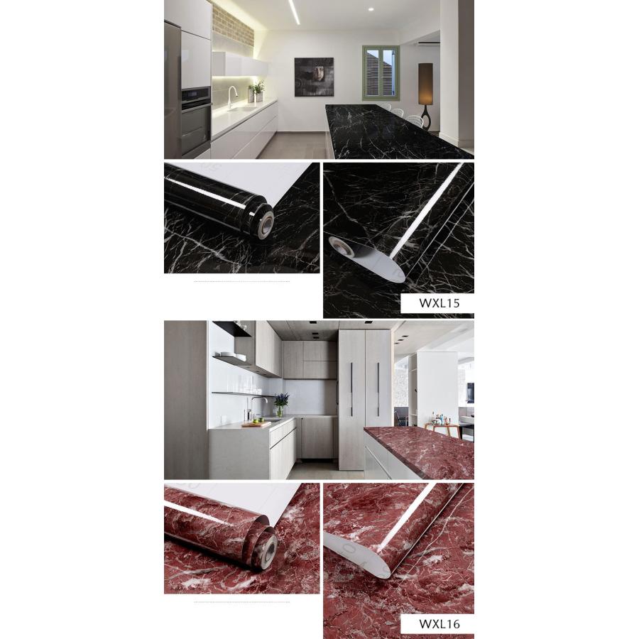 壁紙　のり付き 壁紙シール 大理石 シート リメイクシート 巾60cm×10cｍ リフォーム シート　大理石柄 粘着シート キッチンシートリフォーム 家具 トイレ 床 |  | 10