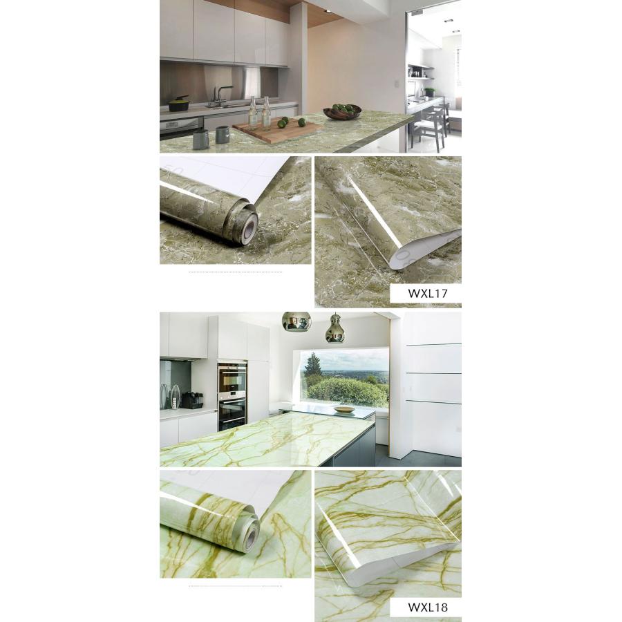 壁紙　のり付き 壁紙シール 大理石 シート リメイクシート 巾60cm×10cｍ リフォーム シート　大理石柄 粘着シート キッチンシートリフォーム 家具 トイレ 床 |  | 11