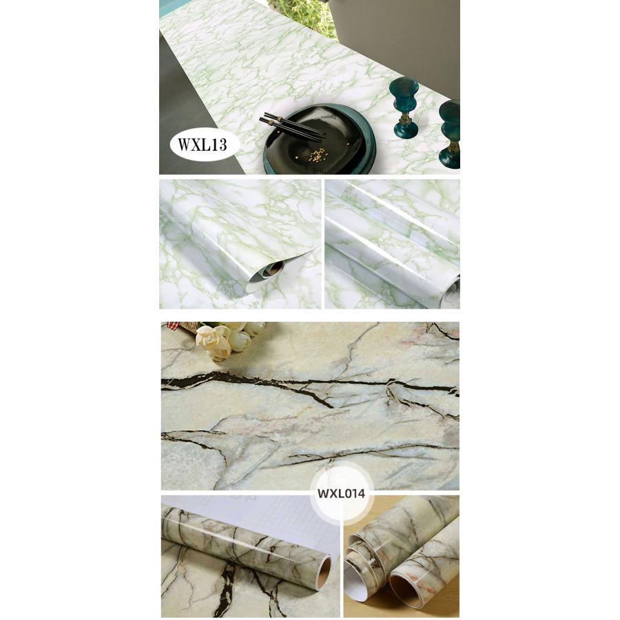 壁紙　のり付き 壁紙シール 大理石 シート リメイクシート 巾60cm×10cｍ リフォーム シート　大理石柄 粘着シート キッチンシートリフォーム 家具 トイレ 床 |  | 09