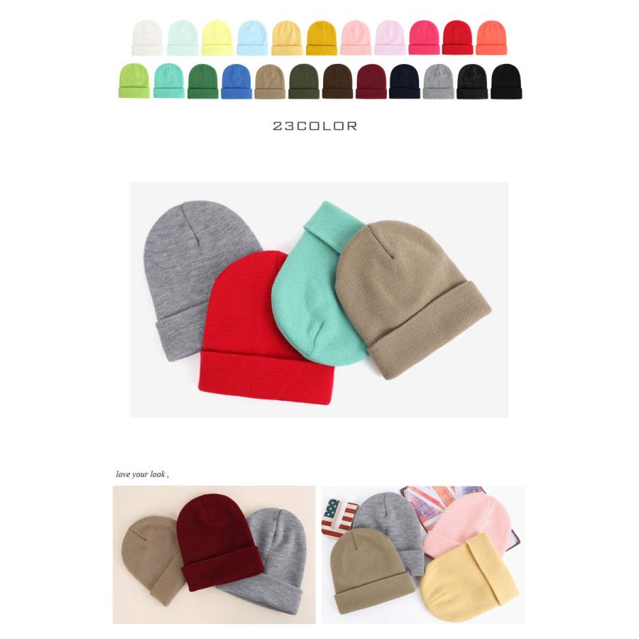 96%OFF!】-30色 ニット帽 カラフル 帽子 キャップ シンプル ビーニー