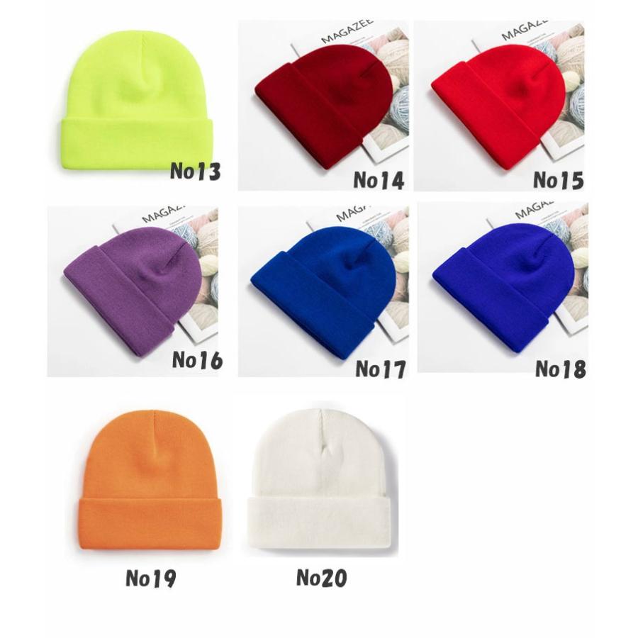 20色 ニット帽 カラフル 帽子 キャップ シンプル ビーニーニット メンズ レディース ニット帽 ブラック ホワイト レッド ブルー イエロー |  | 10