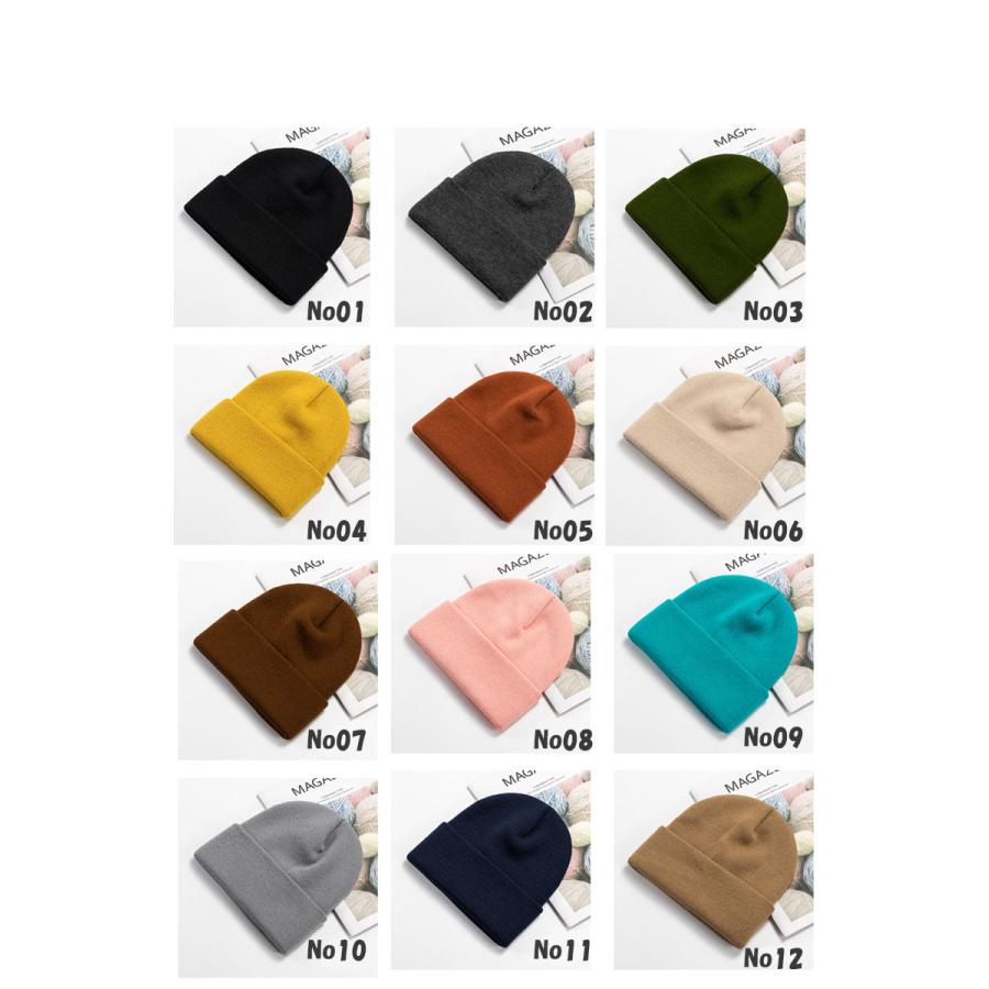 20色 ニット帽 カラフル 帽子 キャップ シンプル ビーニーニット メンズ レディース ニット帽 ブラック ホワイト レッド ブルー イエロー |  | 09