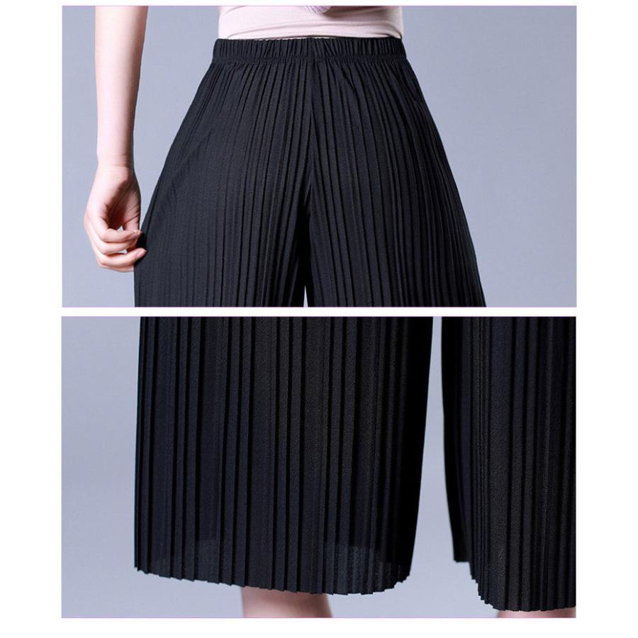 ワイドパンツ ボトムス シフォン プリーツパンツ レディース 快適通気 レディース 春夏 トレンド バーゲン |  | 04
