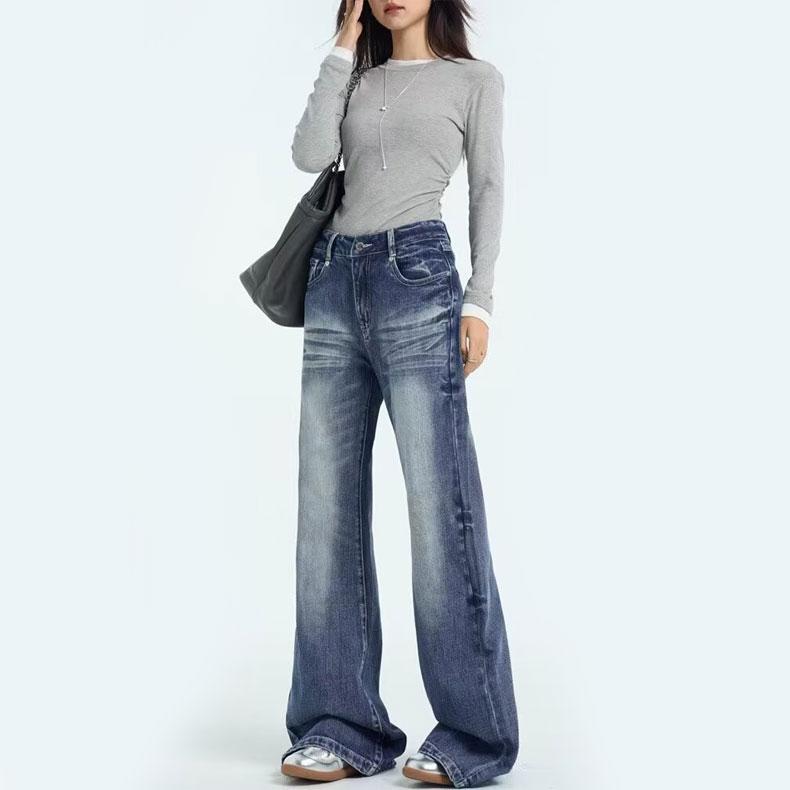 ストレッチ デニムパンツ レディース デニム ボトムス ゆったり 春 冬 秋 大きい サイズ 小さい フルレングス 美脚 脚長 カジュアル おしゃれ | 