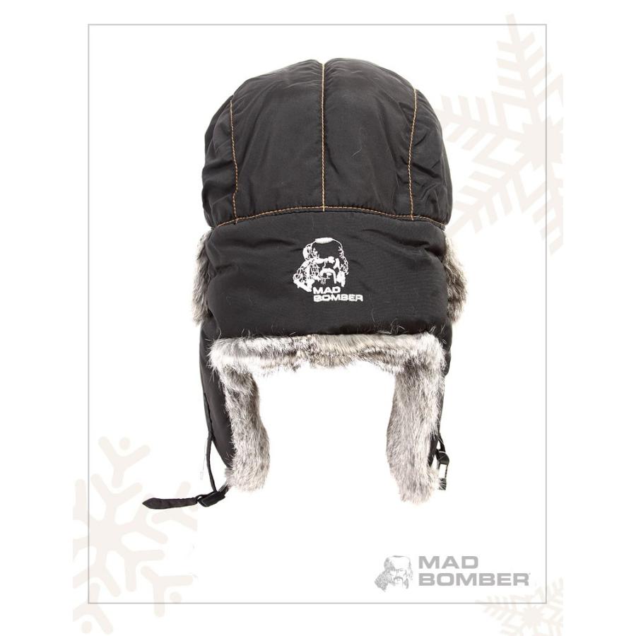 304BLK hat ロシア ハット ラビットファー100％ 帽子 スキー ボンバー