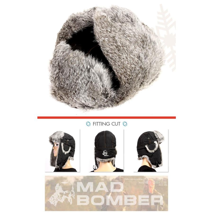304BLK hat ロシア ハット ラビットファー100％ 帽子 スキー ボンバー