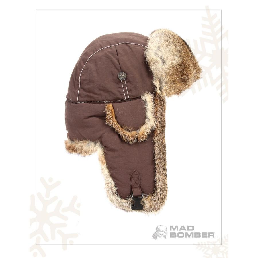 305CHOC ロシア ハット ラビットファー100％ 帽子 スキー ボンバー