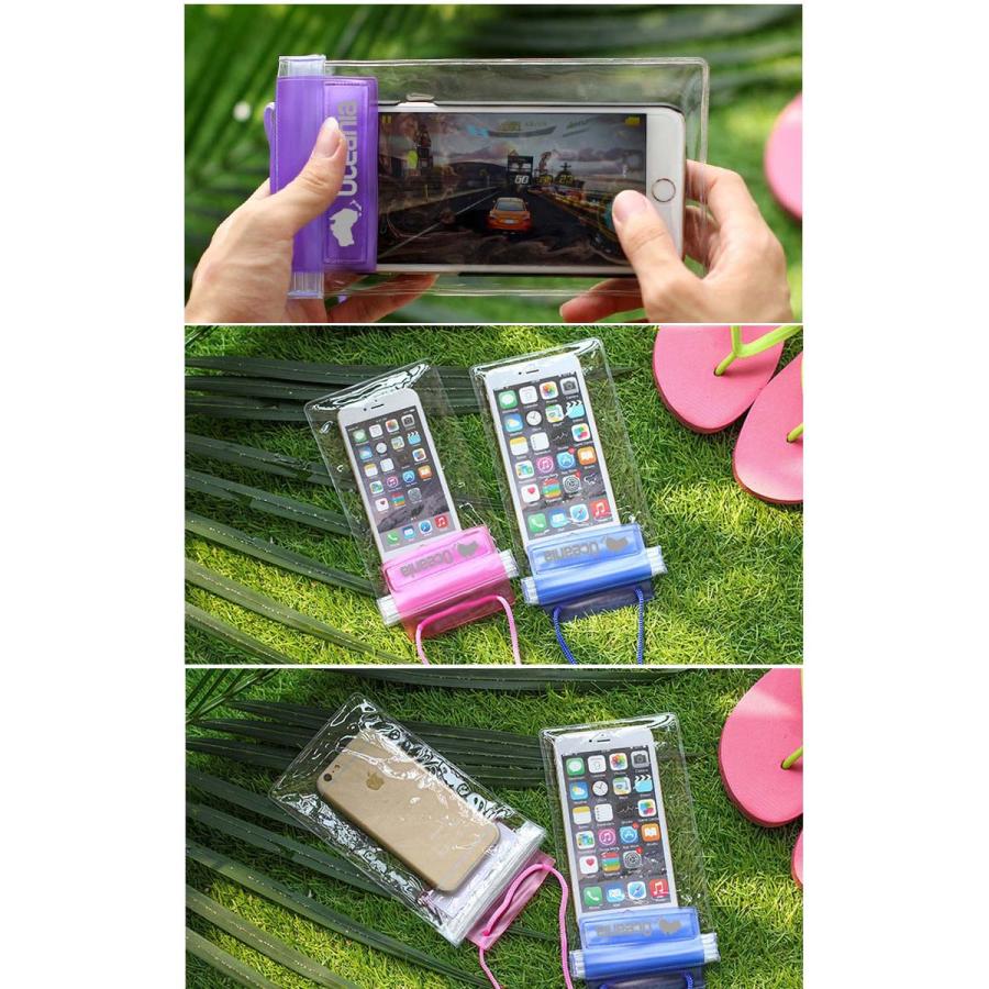 100％完全防水 スマートフォン 防水ケース スマホ 防水 ケース スマホポーチ 防水ポーチ 海 防水カバー iPhone お呂のお供に ストラップ付 2重ロック |  | 01