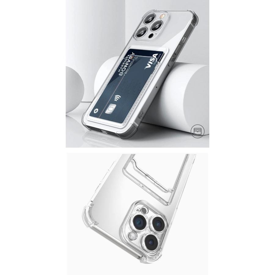 Iphone17 Air ケース 15Pro 15Plus 15Pro max 14 14pro 7 8 se 12 13 iphone16 pro クリア カード 背面 アイフォンケース クリア ケース カード収納 ケース |  | 02