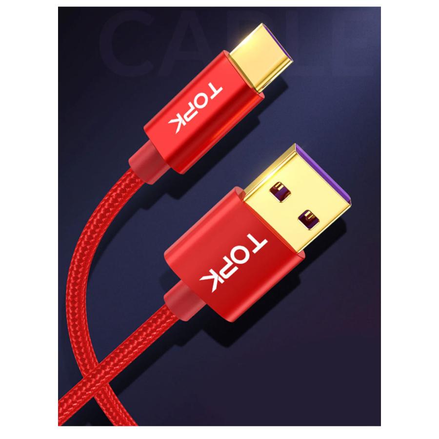 TOPK type-c ケーブル USB 1m Type C ケーブル 5A 急速充電 USB-Type-C 充電ケーブル 1m USB-C Xperia Galaxy iPad Pro MacBook switch モバイルバッテリー対応 |  | 01