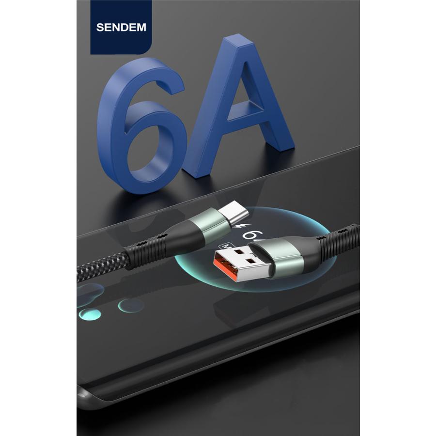 3in1 6A 充電器ケーブル USBケーブル iPhoneケーブル Type-cケーブル Microケーブル 急速充電 ケーブル micro usb type−c 1.2m Android 充電ケーブル |  | 03