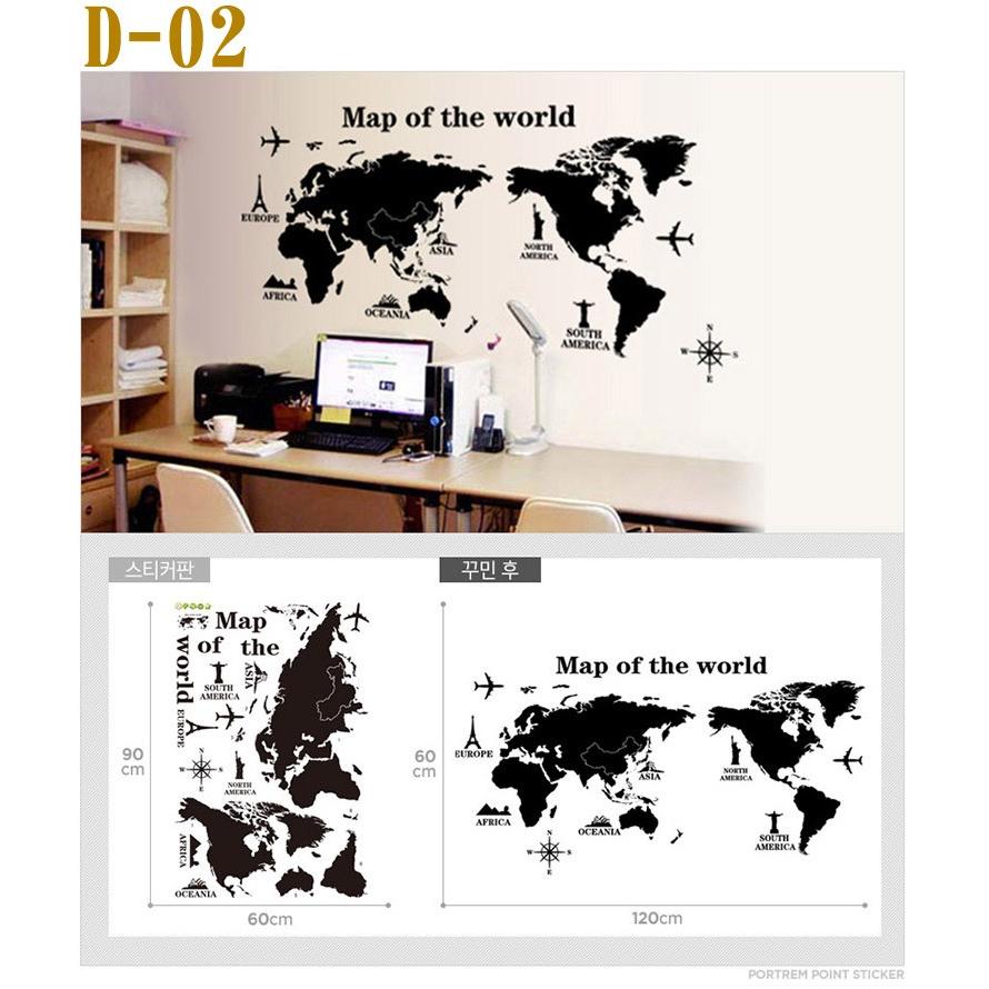 D 2ウォールステッカー シール 世界地図 モノクロ 夜景 風景 壁紙 北欧 内装 壁紙 シンプル ナチュラル モダン アジアン はがせる 激安 英語 文字 Wall029 Dami 通販 Yahoo ショッピング