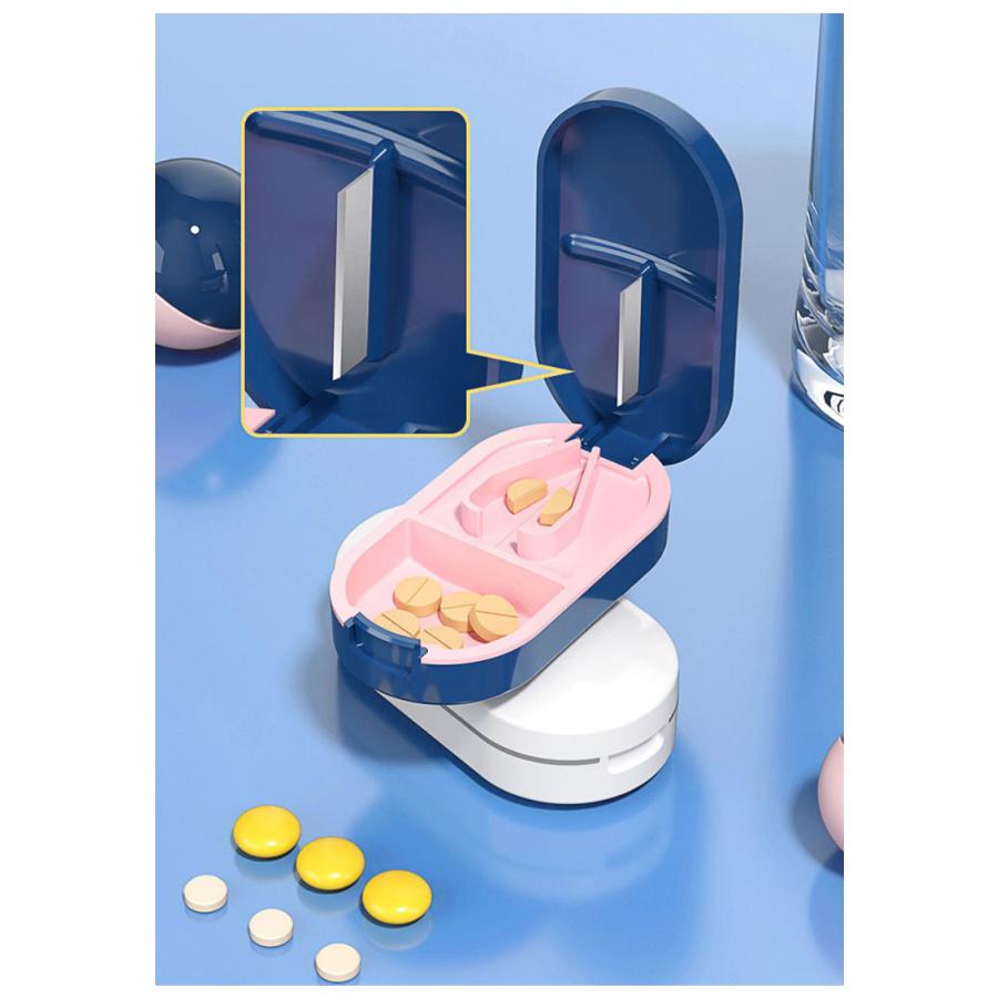 お薬カッター ピルカッター ピルケース 薬 錠剤 携帯 タブレット カット 割る 保管 ケース 2分割 サプリ 簡単カット 力がいらない 薬を半分に切る |  | 03