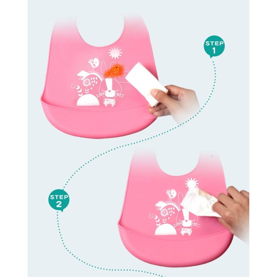 シリコン製 防水ソフトスタイ お食事エプロン カラー選択可 デザインはランダム発送です |  | 06