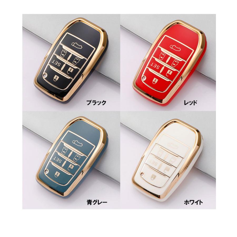アルファード 鍵 カバー TOYOTA スマートキーケース キーカバー ト 30系  ヴェルファイア 30系 キーケース キーレスカバー 高級感あるゴールド　自動車パーツ |  | 07