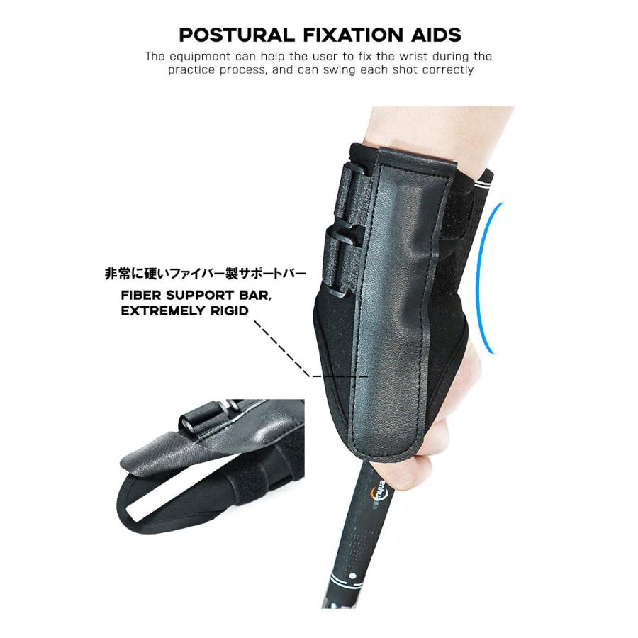ゴルフ練習器具 スイング矯正 ゴルフトレーニングスイング補正用ゴルフリストブレース ゴルフスイングトレーナー  手首の折れ防止  右 左打ち共通 |  | 03