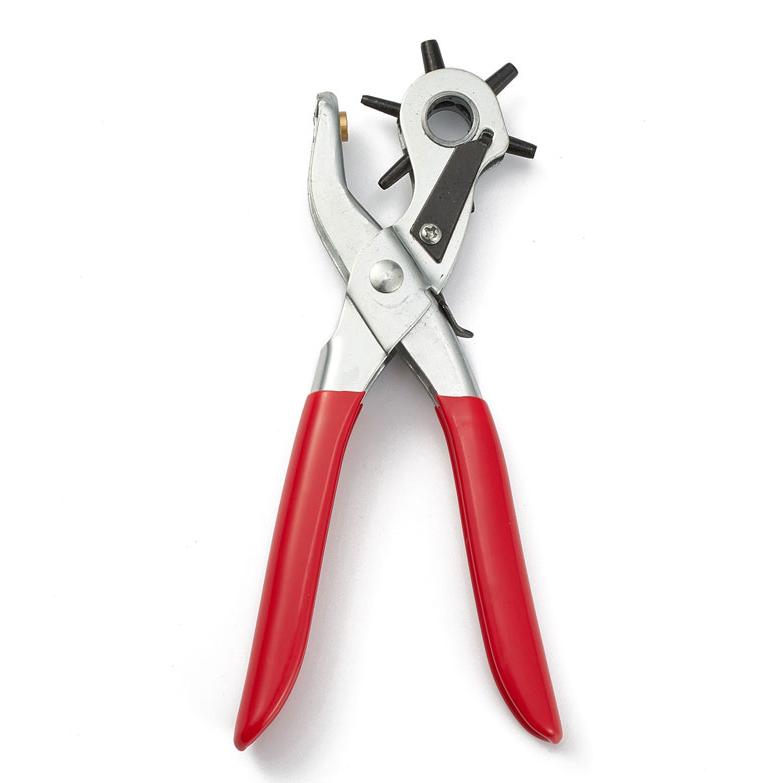 穴あけパンチ ベルト穴6サイズ ベルト 穴開け 回転式 ベルトポンチ 6段階式ダイヤル レザー ホールパンチ ベルトパンチ レザーポンチプライヤー 回転パンチ |  | 02