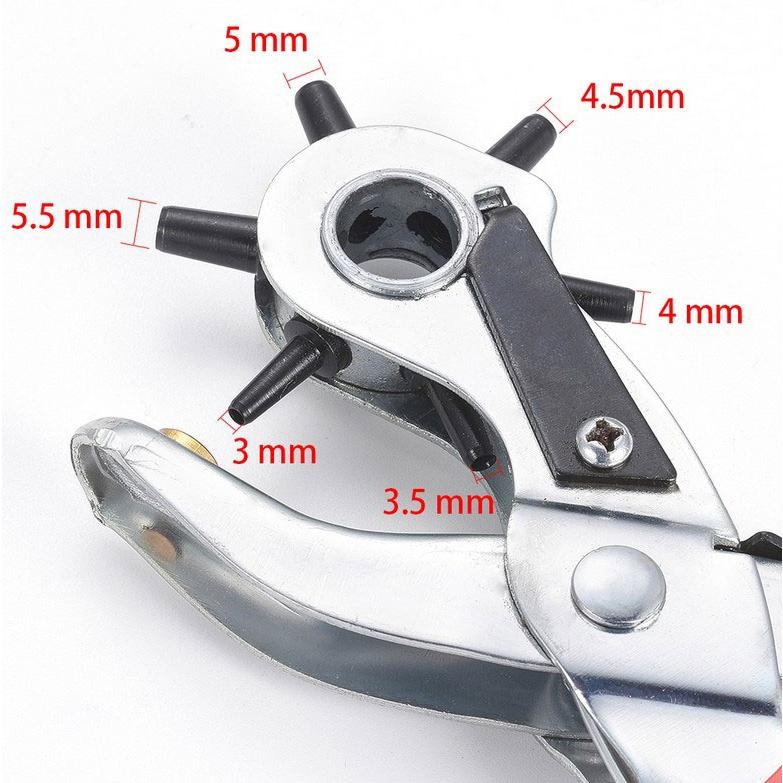 穴あけパンチ ベルト穴6サイズ ベルト 穴開け 回転式 ベルトポンチ 6段階式ダイヤル レザー ホールパンチ ベルトパンチ レザーポンチプライヤー 回転パンチ |  | 04