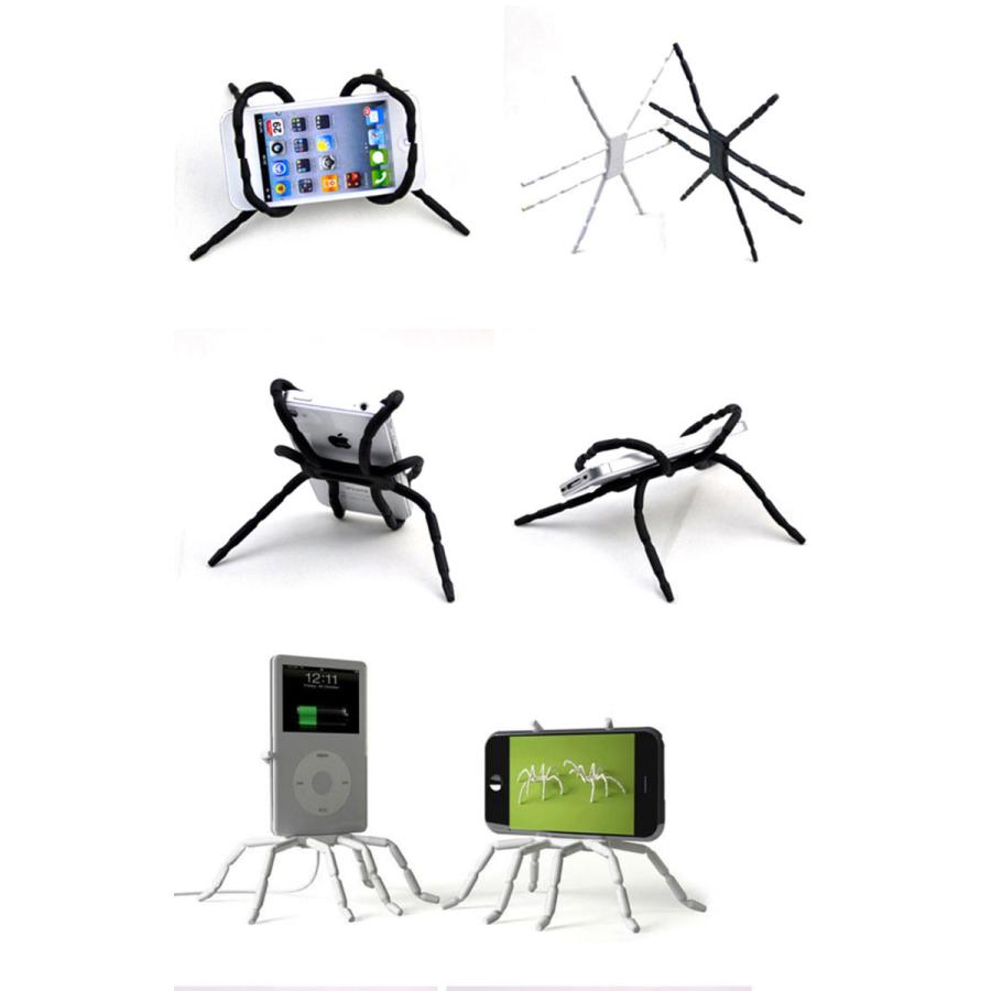 スマホスタンド 自由自在 スパイダー型 クモ 折り曲げ ワイヤー スパイダー マルチ スマホ タブレット ホルダー! 送料無料 |  | 01